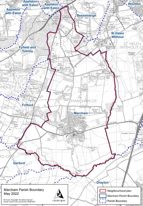 Marcham Parish Boundary